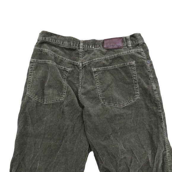 Calvin Klien Jeans Size 34 Corduroy Pants Green - Picture 2 of 12